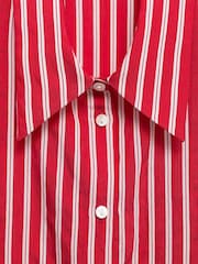 Mango Red Striped Straight Shirt - Image 6 of 6