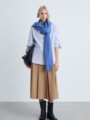 Mango Blue Striped Cotton Shirt - Image 3 of 7