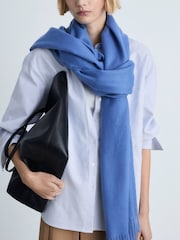 Mango Blue Striped Cotton Shirt - Image 5 of 7