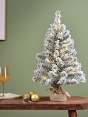 Everlands Green Imperial Pine Pre Lit Snowy 3ft Christmas Tree - Image 2 of 4