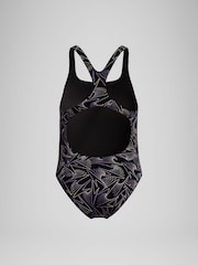 Speedo Black Girls Hyper Boom Allover Medalist Swimsuit - Image 2 of 4
