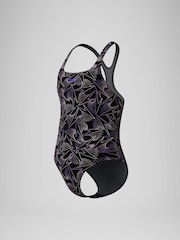 Speedo Black Girls Hyper Boom Allover Medalist Swimsuit - Image 3 of 4