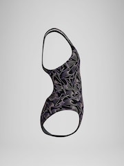 Speedo Black Girls Hyper Boom Allover Medalist Swimsuit - Image 4 of 4