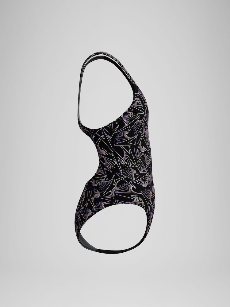 Speedo Black Girls Hyper Boom Allover Medalist Swimsuit - Image 4 of 4