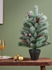 Everlands Green Windham Spruce Frosted 1.5ft Christmas Tree - Image 2 of 4