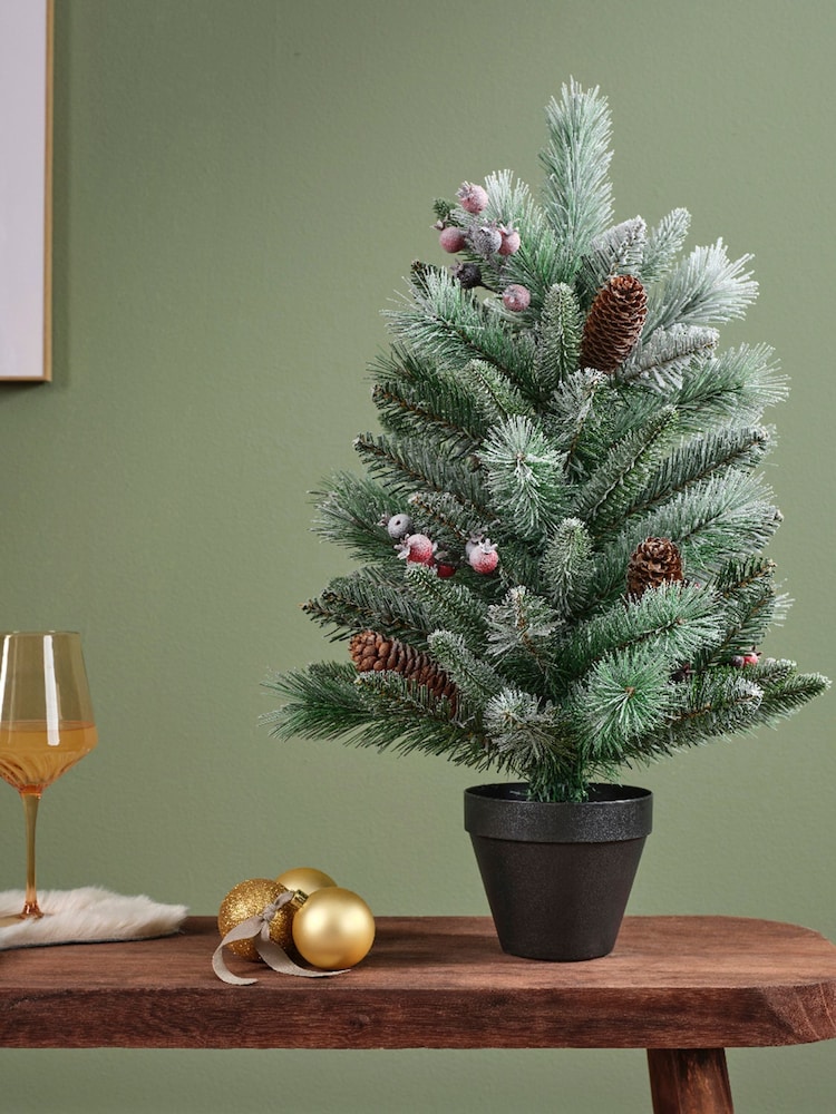 Everlands Green Windham Spruce Frosted 1.5ft Christmas Tree - Image 2 of 4