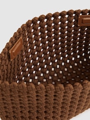 Reiss Tan Nadine Woven Clutch Bag - Image 3 of 5