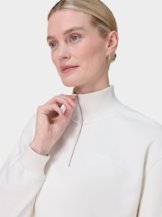Sweaty Betty White Revive Longline Half Zip Sweat Top - Image 3 of 7