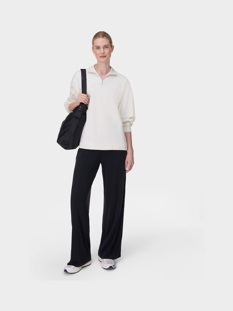 Sweaty Betty White Revive Longline Half Zip Sweat Top - Image 4 of 7