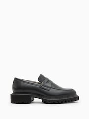 AllSaints Black Lola Loafers - Image 1 of 6