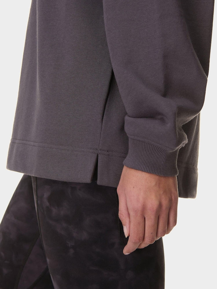 Sweaty Betty Grey Revive Longline Half Zip Sweat Top - Image 3 of 7