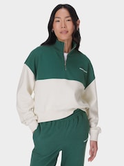 Sweaty Betty Black Revive Crop Half Zip Hoodie - Image 1 of 1