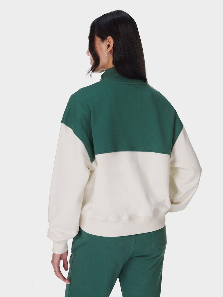 Sweaty Betty Black Revive Crop Half Zip Hoodie - Image 2 of 6