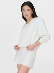 Sweaty Betty White Revive Crop V-Neck Sweat Top - Image 1 of 6