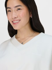 Sweaty Betty White Revive Crop V-Neck Sweat Top - Image 2 of 6
