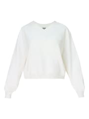 Sweaty Betty White Revive Crop V-Neck Sweat Top - Image 6 of 6