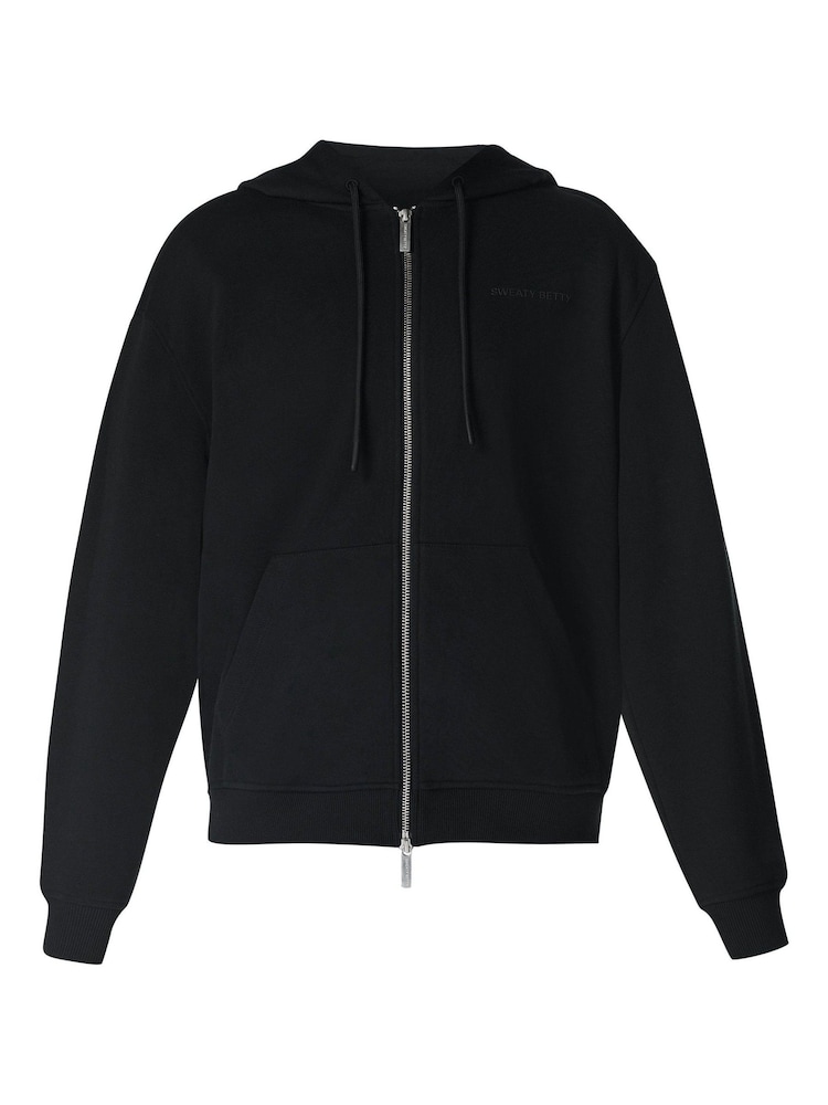 Sweaty Betty Black Revive Zip Through Hoodie - Image 7 of 7