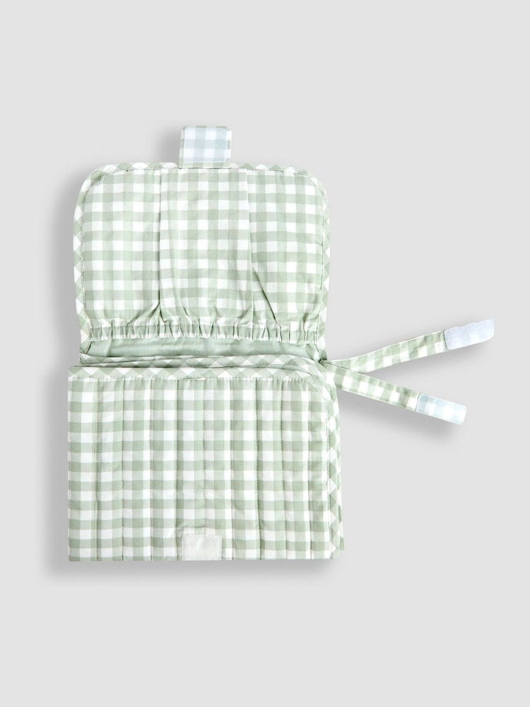 JoJo Maman Bébé Gingham Quilted Travel Changing Mat - Image 4 of 4 JoJo Maman Bébé Gingham Quilted Travel Changing Mat - Image 4 of 4