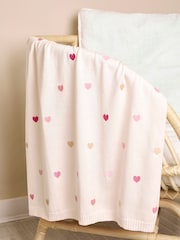 JoJo Maman Bébé Heart Embroidered Shawl - Image 1 of 4
