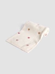 JoJo Maman Bébé Heart Embroidered Shawl - Image 3 of 4