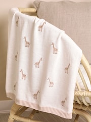 JoJo Maman Bébé Giraffe Embroidered Shawl - Image 1 of 4