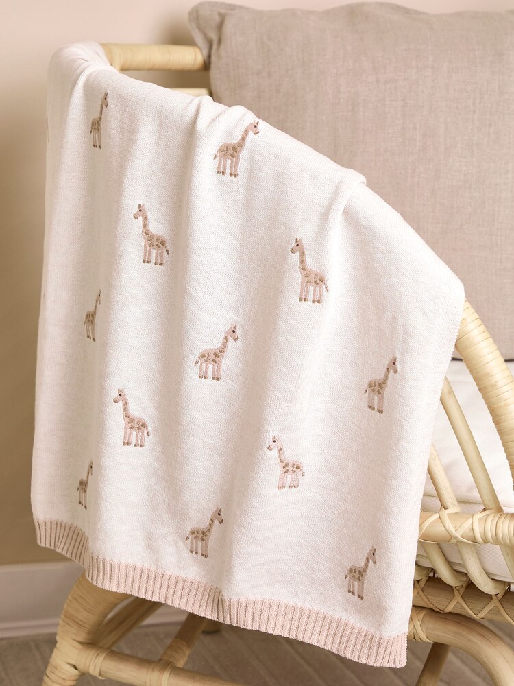 JoJo Maman Bébé Giraffe Embroidered Shawl - Image 1 of 4