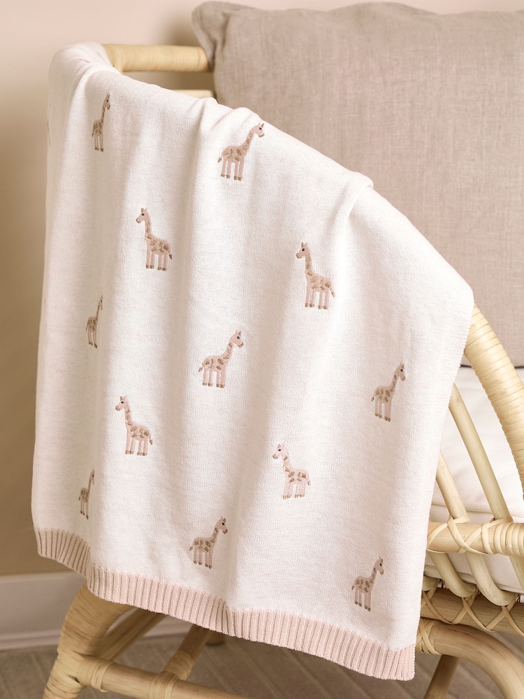 JoJo Maman Bébé Giraffe Embroidered Shawl - Image 1 of 4 JoJo Maman Bébé Giraffe Embroidered Shawl - Image 1 of 4