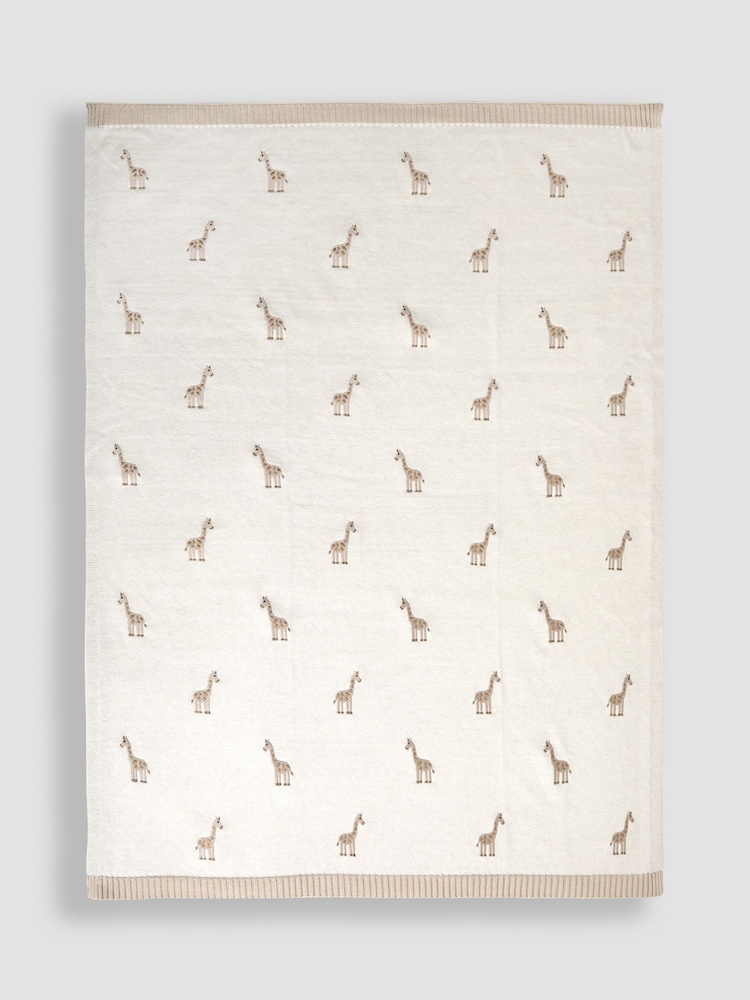 JoJo Maman Bébé Giraffe Embroidered Shawl - Image 2 of 4 JoJo Maman Bébé Giraffe Embroidered Shawl - Image 2 of 4