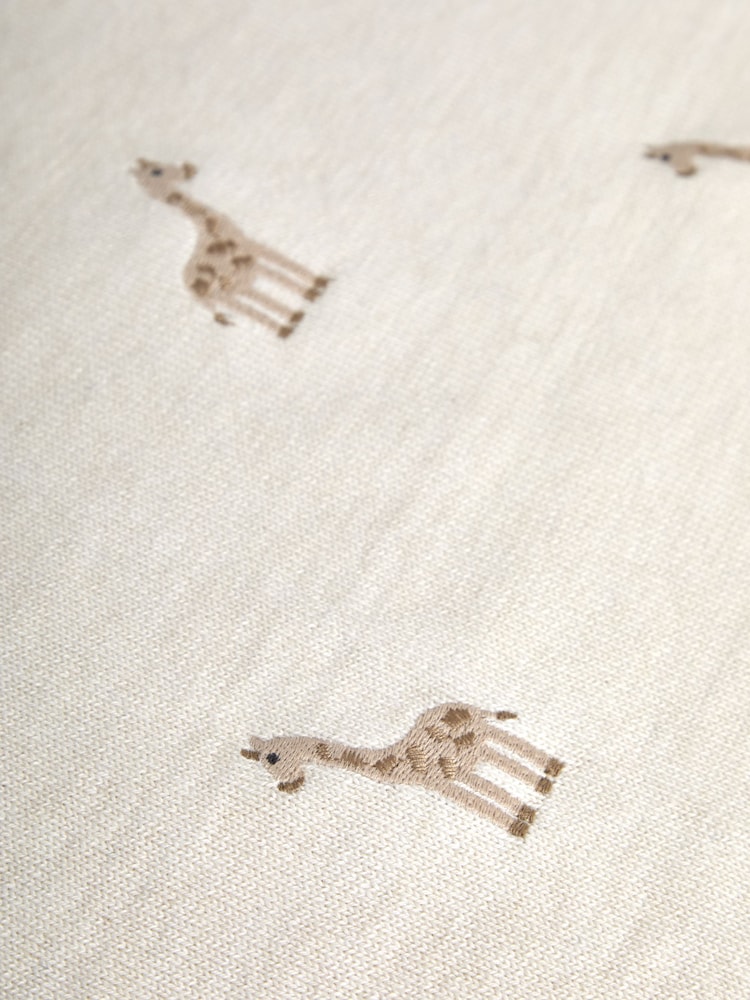 JoJo Maman Bébé Giraffe Embroidered Shawl - Image 4 of 4