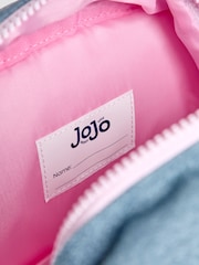 JoJo Maman Bébé Quilted Denim Embroidered Medium Backpack - Image 8 of 8