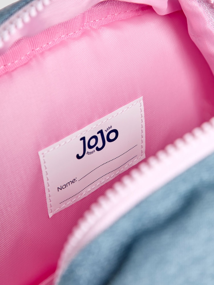 JoJo Maman Bébé Quilted Denim Embroidered Medium Backpack - Image 8 of 8 JoJo Maman Bébé Quilted Denim Embroidered Medium Backpack - Image 8 of 8