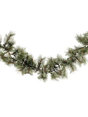 Everlands Green Cashmere Pre Lit Battery Operated Garland - Image 2 of 3