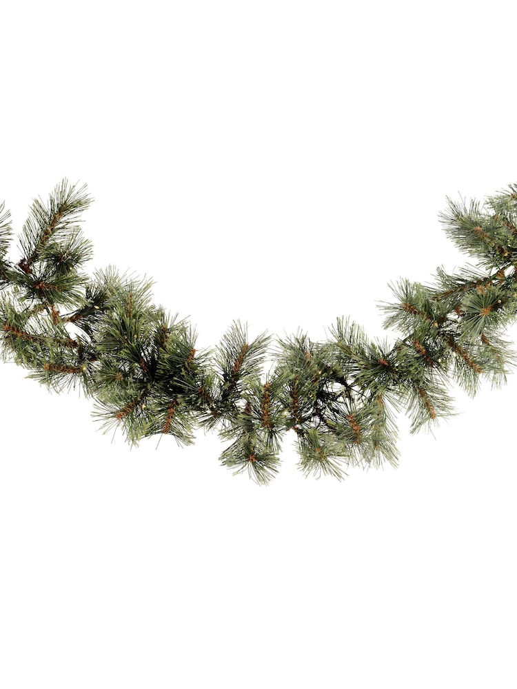 Everlands Green Cashmere Pre Lit Battery Operated Garland - Image 2 of 3 Everlands Green Cashmere Pre Lit Battery Operated Garland - Image 2 of 3