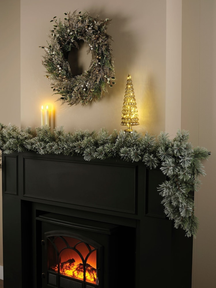 Everlands Green Cashmere Frosted Garland - Image 2 of 4