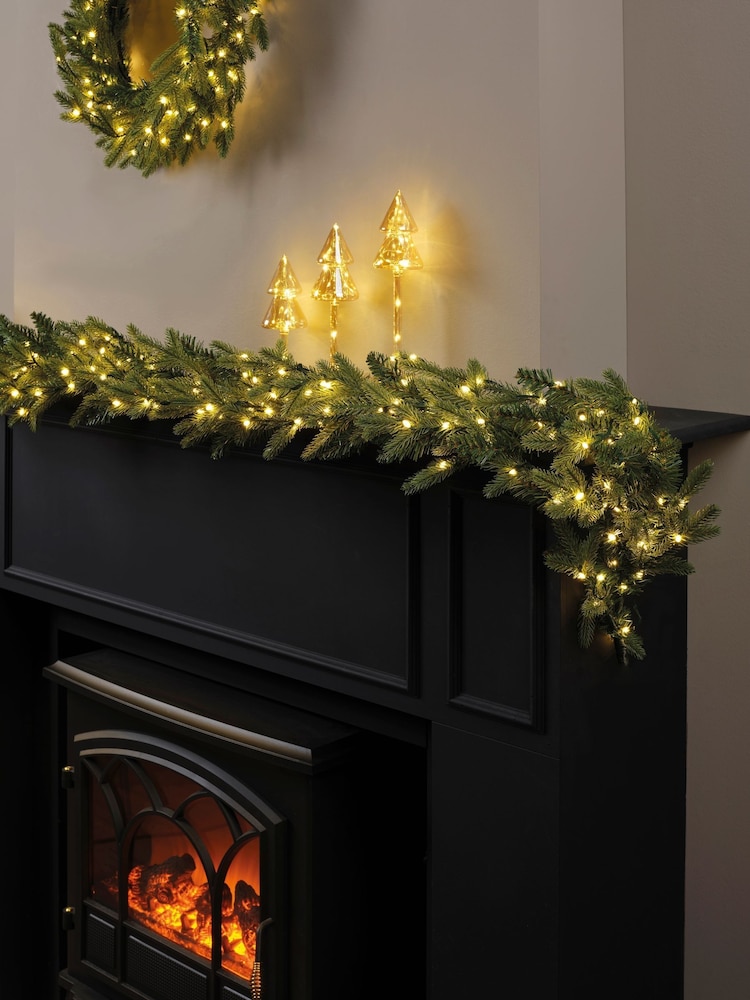 Everlands Green Norway Spruce Pre Lit 270cm Christmas Garland - Image 1 of 4 Everlands Green Norway Spruce Pre Lit 270cm Christmas Garland - Image 1 of 4