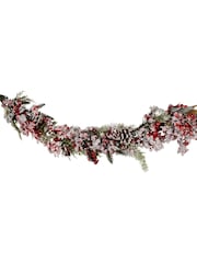 Everlands Red Snowy Berry 180cm Christmas Garland - Image 2 of 3