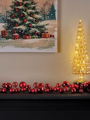 Decoris Red Shatterproof 180cm Christmas Bauble Garland - Image 1 of 2