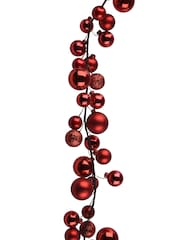 Decoris Red Shatterproof 180cm Christmas Bauble Garland - Image 2 of 2