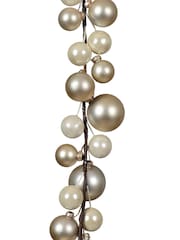 Decoris Pearl White Shatterproof 180cm Christmas Bauble Garland - Image 2 of 2