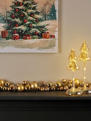 Decoris Gold Tone Shatterproof 180cm Christmas Bauble Garland - Image 1 of 2