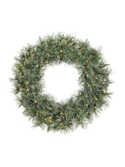 Everlands Green Cashmere Pre Lit Battery Operated Wreath Diameter - Image 3 of 4