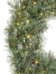 Everlands Green Cashmere Pre Lit Battery Operated Wreath Diameter - Image 4 of 4