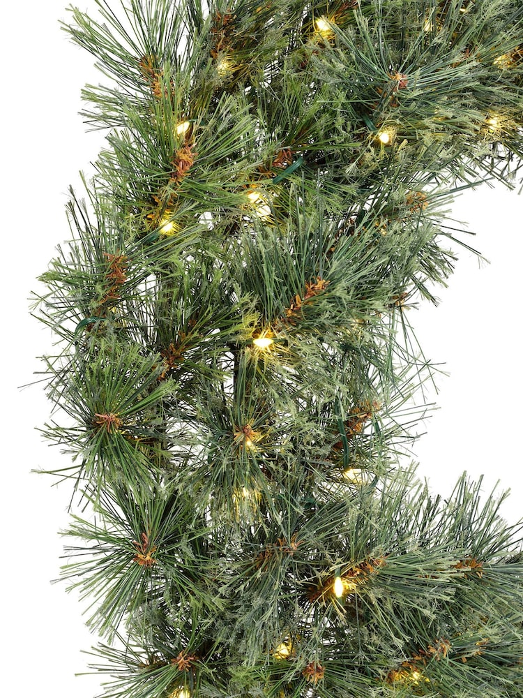 Everlands Green Cashmere Pre Lit Battery Operated Wreath Diameter - Image 4 of 4 Everlands Green Cashmere Pre Lit Battery Operated Wreath Diameter - Image 4 of 4