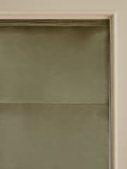 Olive Green Ready Made Blackout/Thermal Roman Blind Liquid Velvet - Image 7 of 8