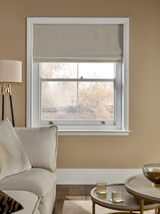 Champagne Gold Ready Made Blackout Thermal Crinkle Faux Silk Roman Blind - Image 1 of 6