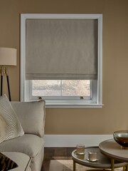 Champagne Gold Ready Made Blackout Thermal Crinkle Faux Silk Roman Blind - Image 2 of 6