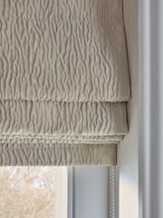 Champagne Gold Ready Made Blackout Thermal Crinkle Faux Silk Roman Blind - Image 3 of 6