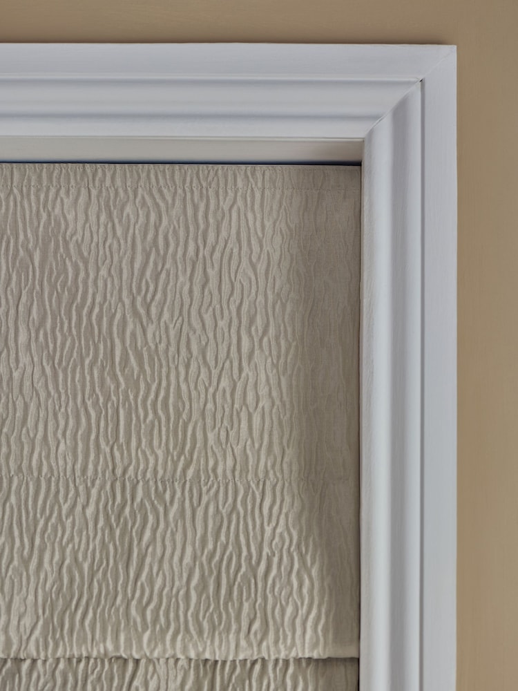 Champagne Gold Ready Made Blackout Thermal Crinkle Faux Silk Roman Blind - Image 6 of 6