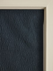 Navy Blue Ready Made Blackout Thermal Crinkle Faux Silk Roman Blind - Image 5 of 8