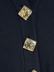 River Island Blue Asymmetric Tipped Cardigan - Image 6 of 6